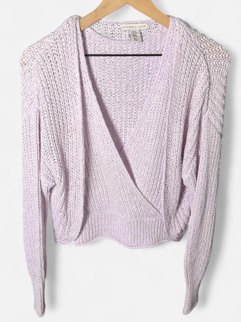 Lavender 2 Piece Knit top and sweater set